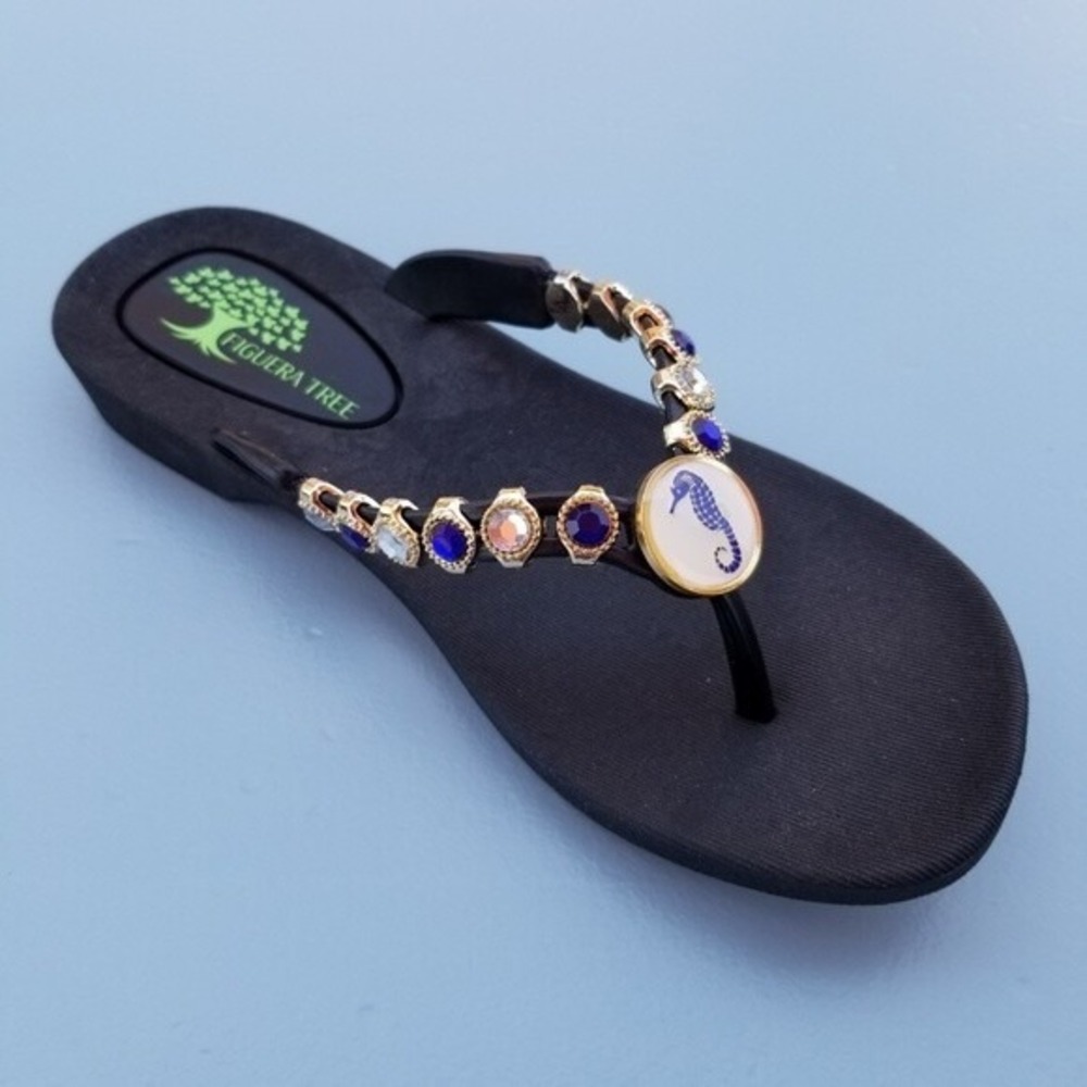 Paige Beautiful Crystal Flip Flops Sandals SUPER COMFY Size 6 - Picture 2 of 4